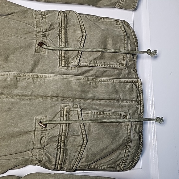 Lucky Brand XS olive green cinch waist bomber jacket - Picture 4 of 16